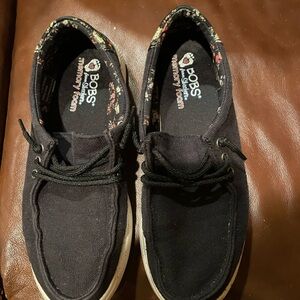 BOBS from Skechers Black Floral Women's Slippers